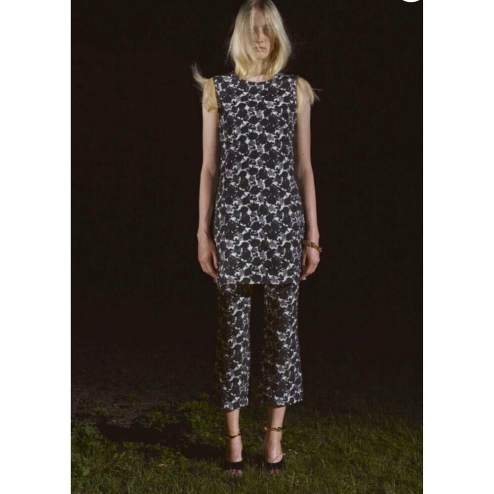 NWT BAUM‎ UND PFERDGARTEN Dress Size 38 US8 Arizona Jacquard Floral Black